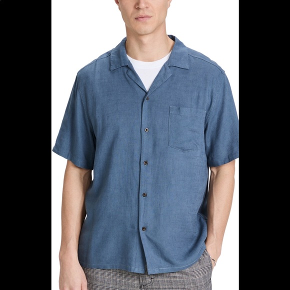 Banks Journal Other - Banks Journal “Brighton” Short Sleeve Woven Button Up Atlantic
